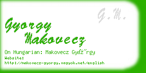 gyorgy makovecz business card